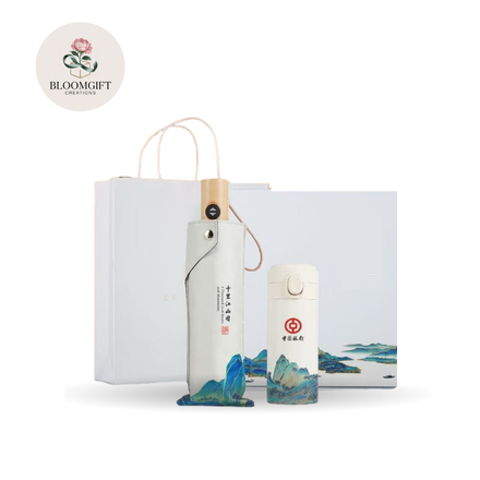 Set Bình Giữ Nhiệt và Ô Gấp Gọn Cao Cấp - SET18