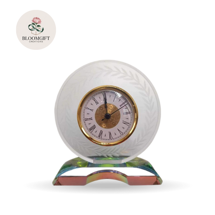 Đồng Hồ Pha Lê Tròn Để Bàn - DH12