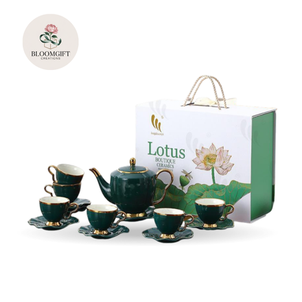Quà Tặng Bộ Ấm Chén Sứ Thanh Khiết Và Sang Trong - CC05